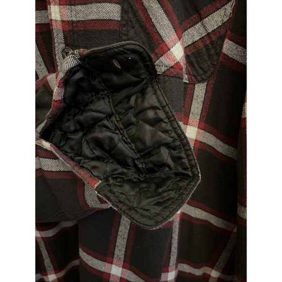 Wrangler Workwear Sherpa Fleece Lined Flannel Jacket Mens Lg Plaid Pockets - Picture 6 of 16